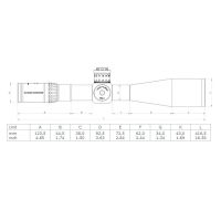 Schmidt & Bender 5-25x56 PM II/LP/MTC/LT - drawing