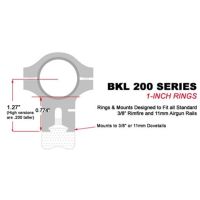 BKL 4 Long Rimfire Unitized Dovetail Mount, 25.4 mm