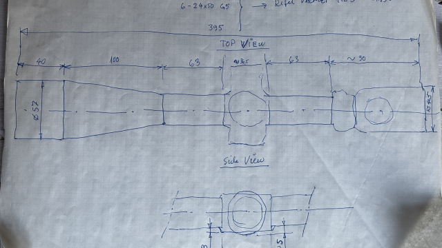 EAW One-piece Slide-on Mount for Valmet 412 S, Petra, 30 mm