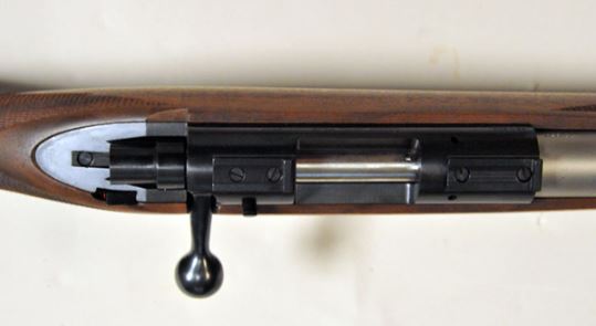 The receiver of Cooper Model 38, chambered for .17 Hornet