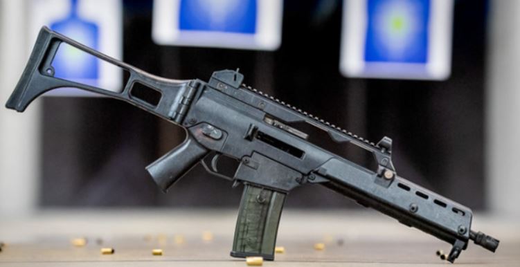 H&K G36, chambered for 5.56x45 NATO