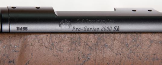 The receiver of HS Precision SA, chambered for .22-250 Rem.