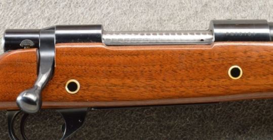 The receiver of Smith & Wesson 1500 LA, chambered for .270 Win.