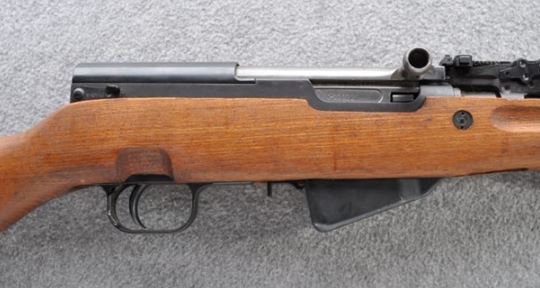 The receiver of Zastava PAP SKS Model 59/66, chambered for 7.62x39