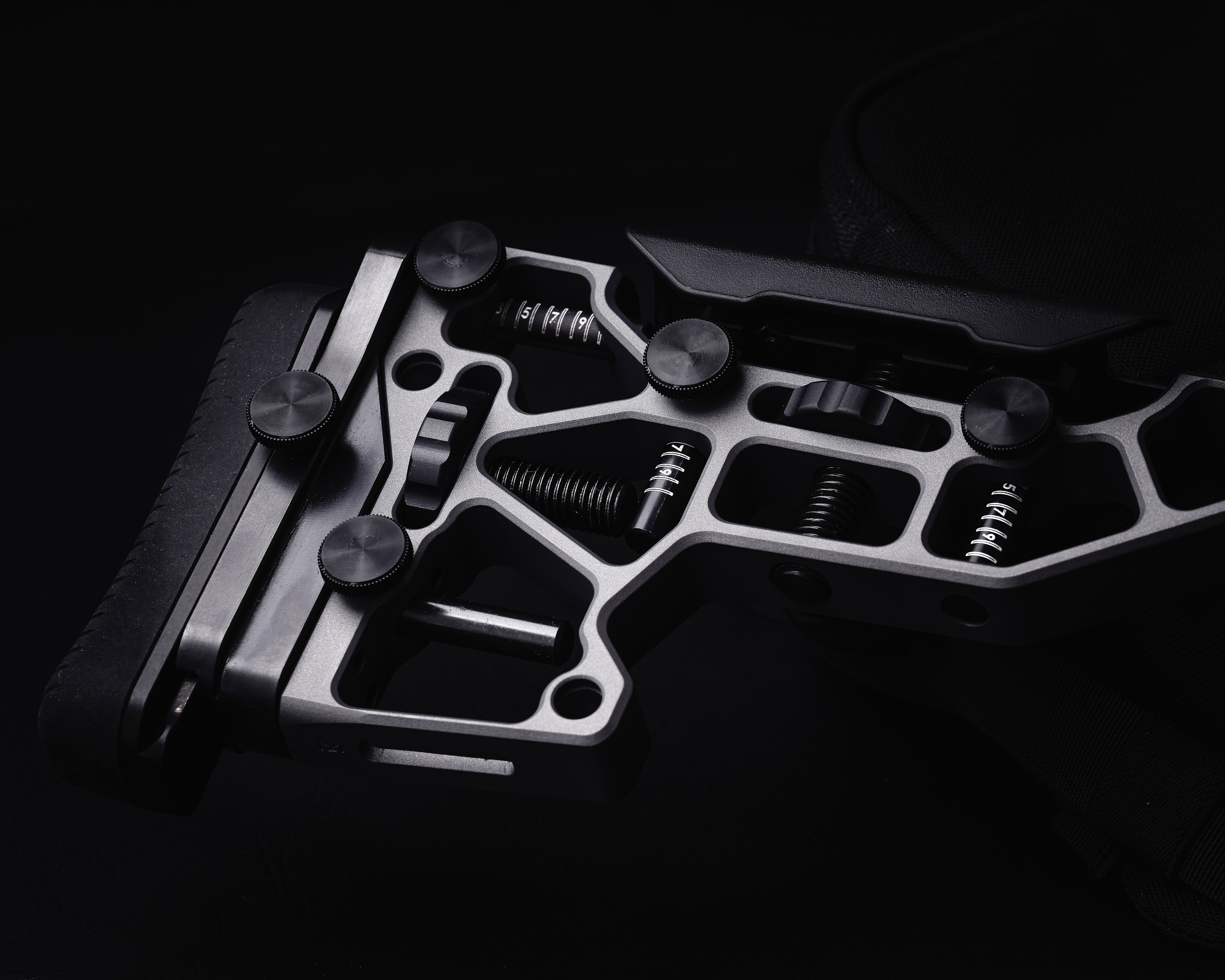 The fully adjustable buttstock of Savage Model 110 Elite Precision