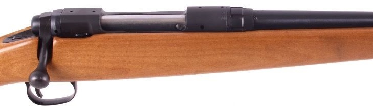 The receiver of flat-back Savage Model 110  with a visible flat-back mounting surface